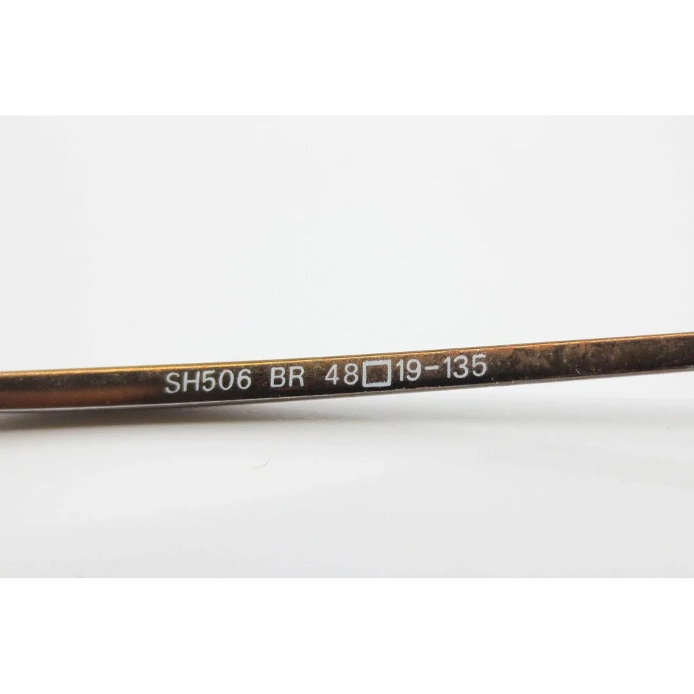 South Hampton SH506 BR Brown Oval Metal Eyeglasses Frames 48-19-135 Demo Lenses